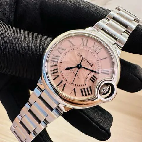 Cartier Ballon Bleu 33mm W6920100 33mm Stainless steel Pink