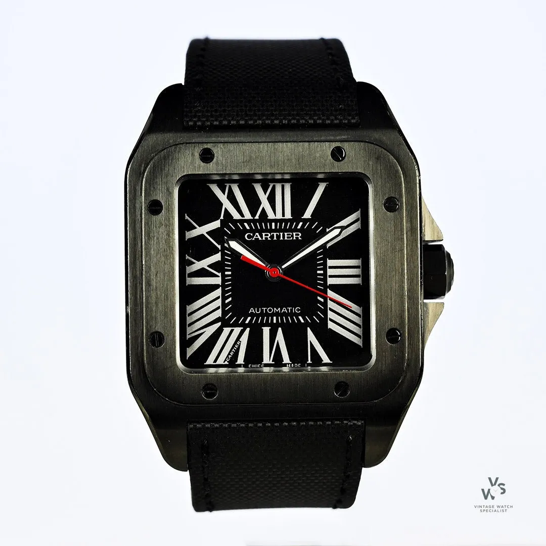 Cartier Santos 100 3774 38mm Stainless steel Black