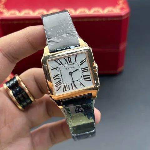 Cartier Santos W2009251 38.5mm Rose gold Silver 1