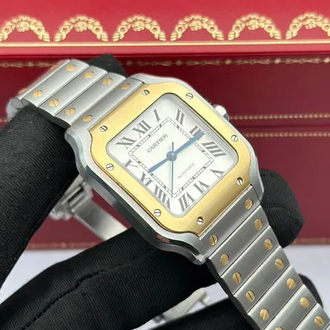 Cartier Santos W2SA0016 35mm Yellow gold and Stainless steel Silver 2