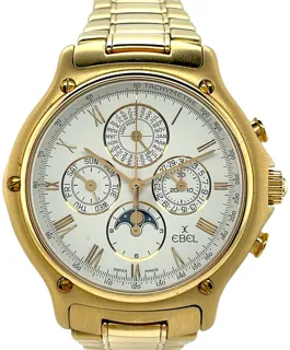 Ebel Quantième Perpetual Calendar Chronograph 8136901 40mm Yellow gold White