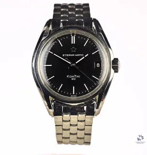 Eterna Kontiki 1969 Stainless steel Black