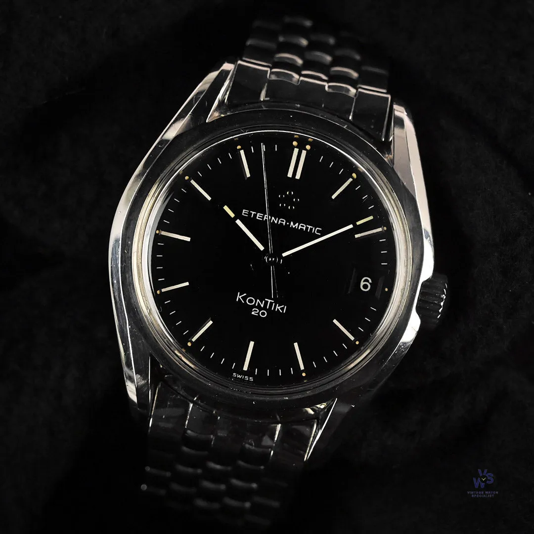 Eterna Kontiki 1969 37mm Stainless steel Black 7