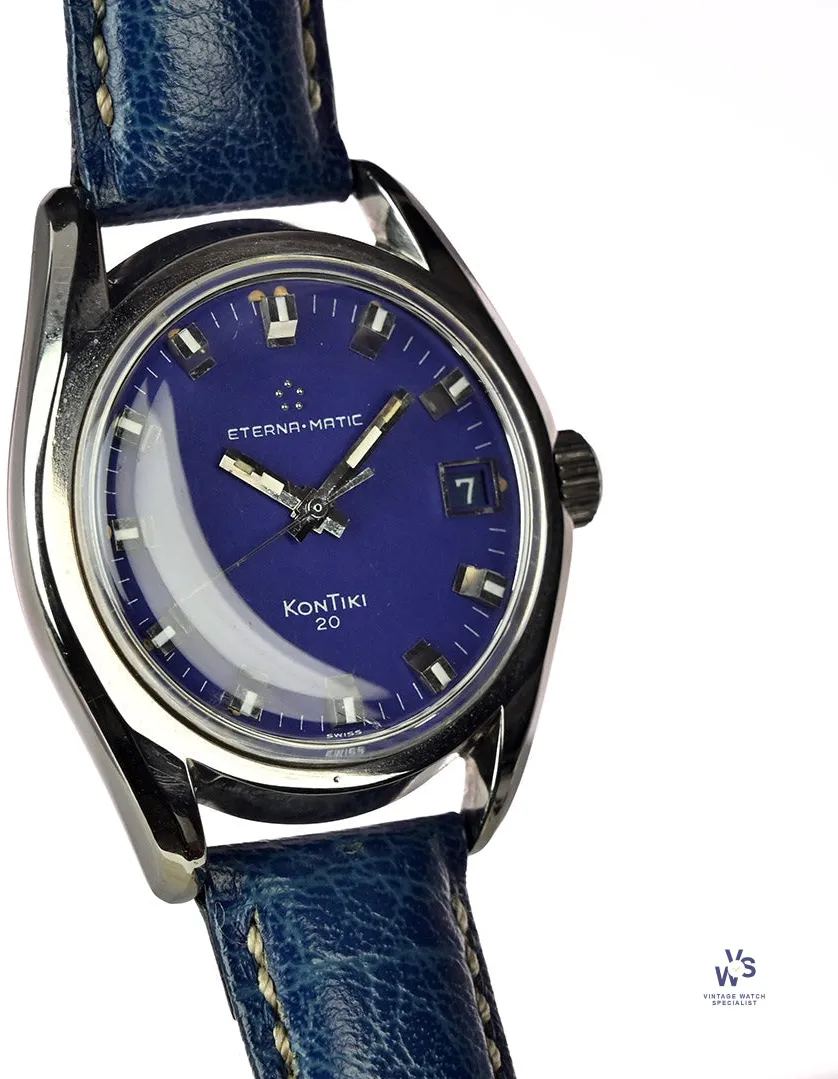 Eterna Kontiki 36mm Stainless steel Blue 3