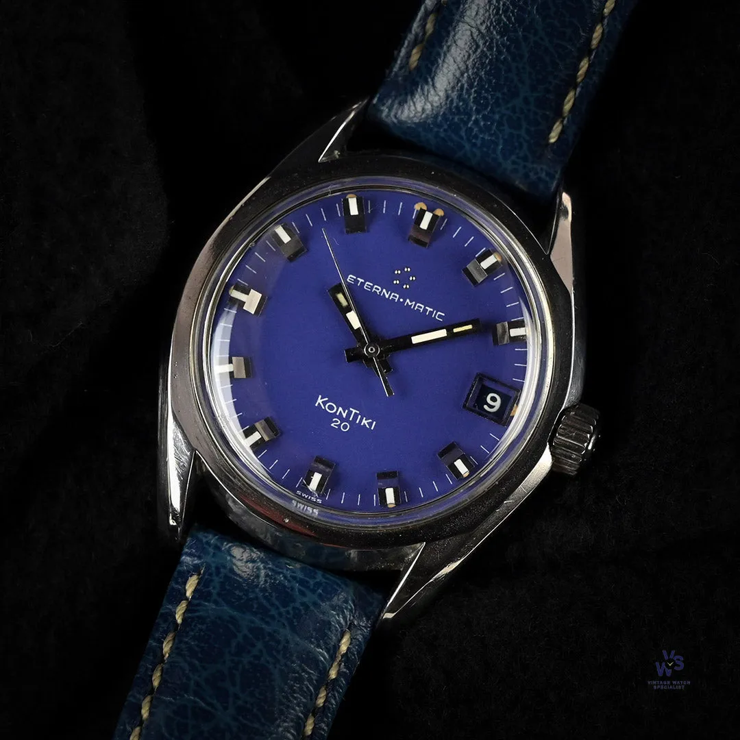 Eterna Kontiki 36mm Stainless steel Blue 8