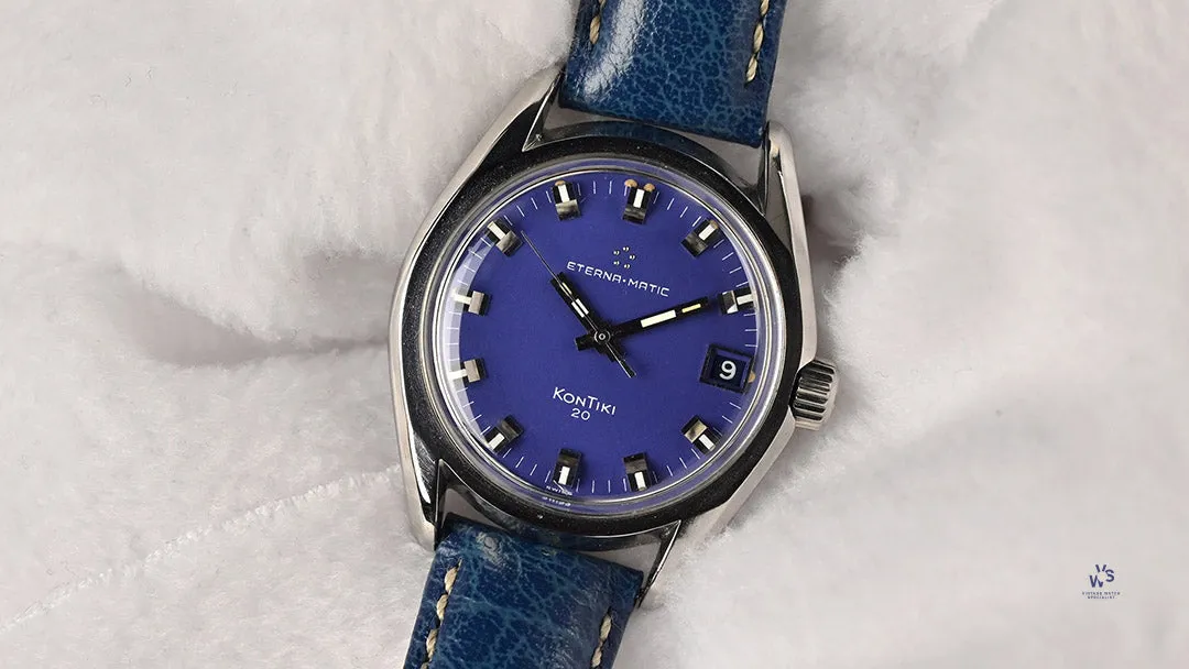 Eterna Kontiki 36mm Stainless steel Blue 10