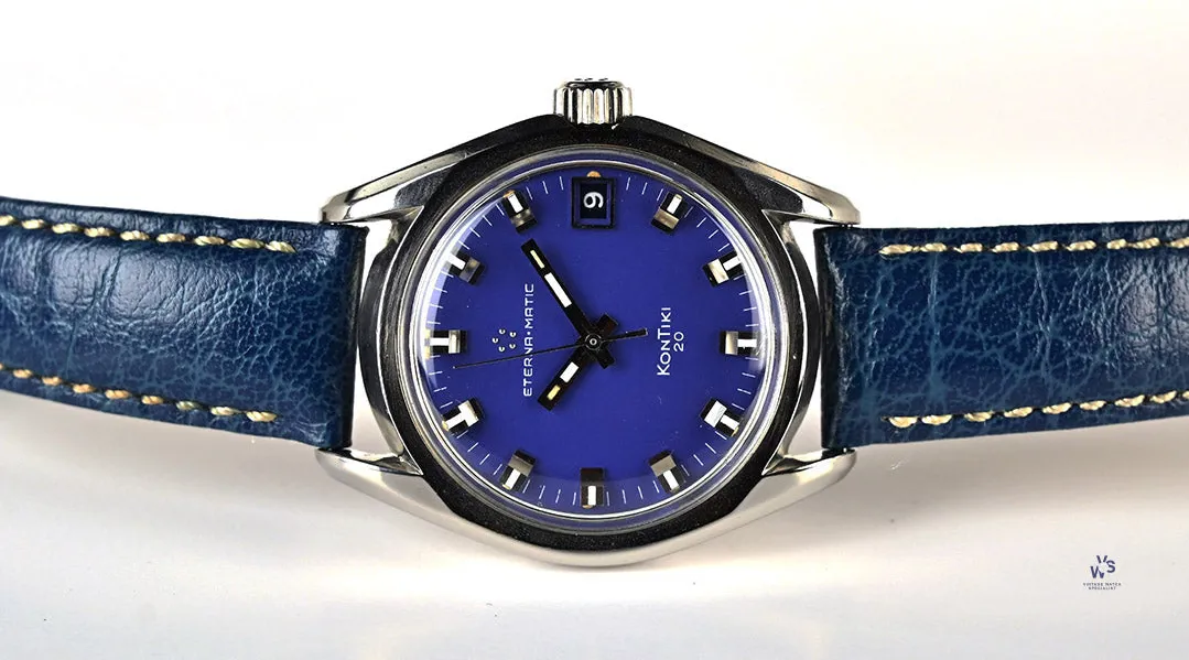 Eterna Kontiki 36mm Stainless steel Blue 11