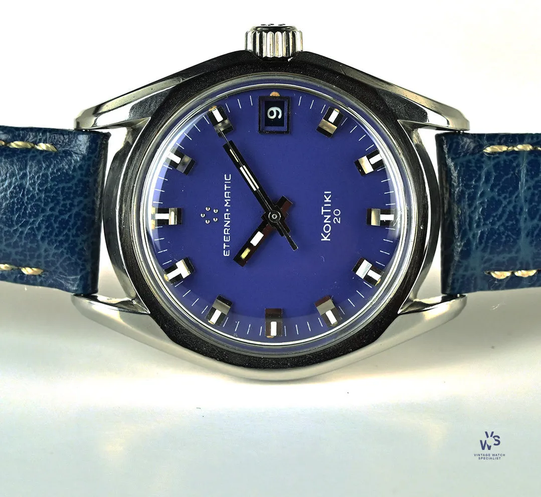 Eterna Kontiki 36mm Stainless steel Blue 12