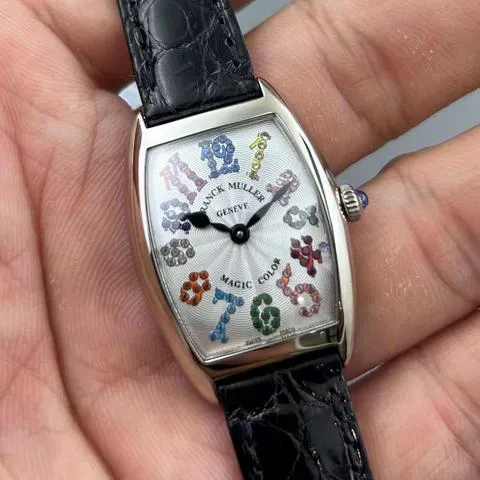 Franck Muller Cintree Curvex 1752 QZ 25mm White gold Silver