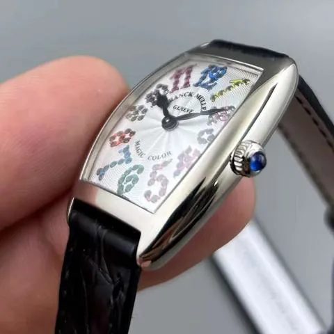 Franck Muller Cintree Curvex 1752 QZ 25mm White gold Silver 1