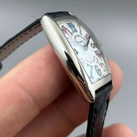 Franck Muller Cintree Curvex 1752 QZ 25mm White gold Silver 2