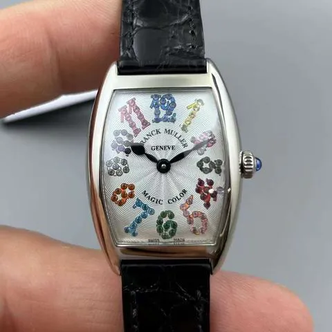 Franck Muller Cintree Curvex 1752 QZ 25mm White gold Silver 3