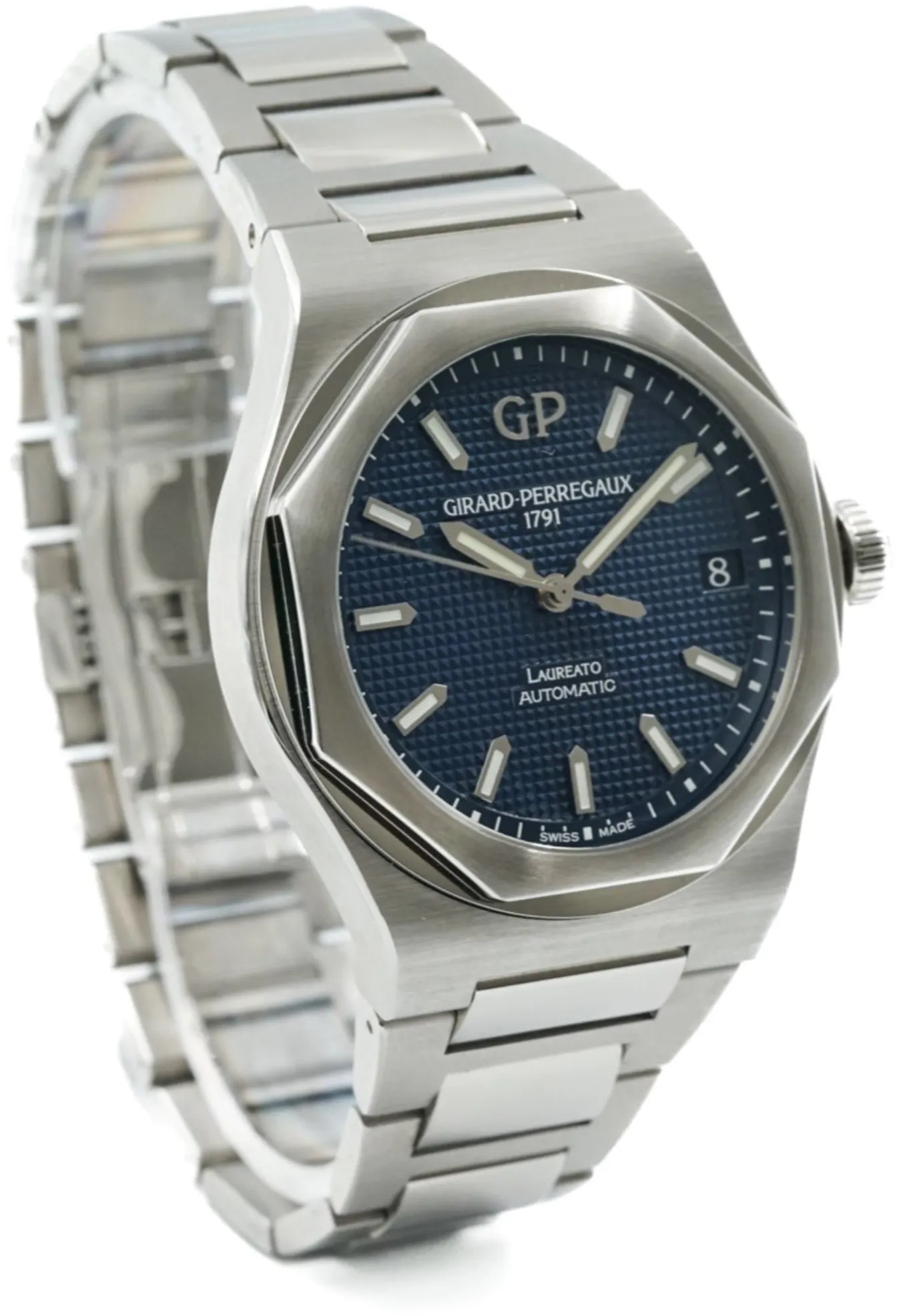 Girard-Perregaux Laureato 81010-11-431-11A 42mm Stainless steel Blue 2