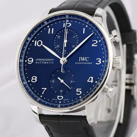 IWC Portuguese Chronograph IW371606 41mm Stainless steel Blue