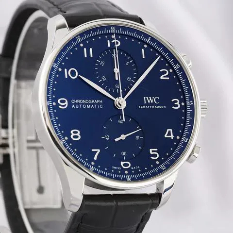 IWC Portuguese Chronograph IW371606 41mm Stainless steel Blue 2