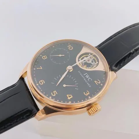 IWC Portuguese Tourbillon IW504210 44mm Rose gold Black