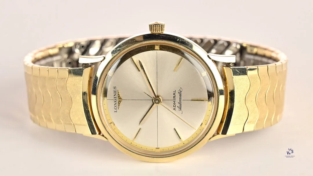 Longines Admiral 1200 33mm Gold-plated Silver 12