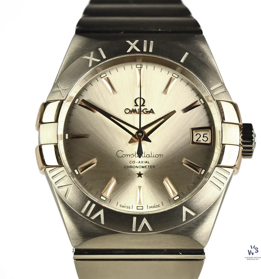 Omega Constellation 123.20.38.21.02.004 38mm Yellow gold and Stainless steel Silver