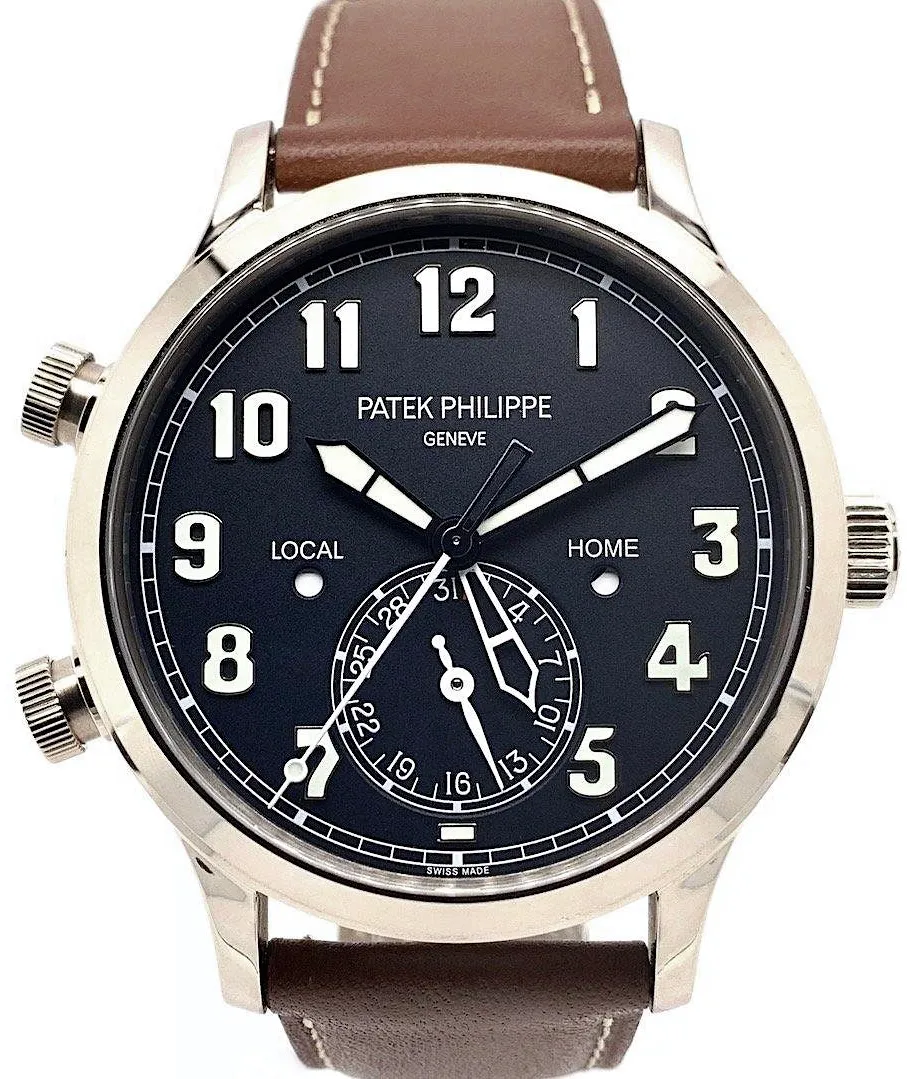 Patek Philippe Calatrava Pilot Travel Time 5524G-001 42mm White gold and 18k white gold Blue