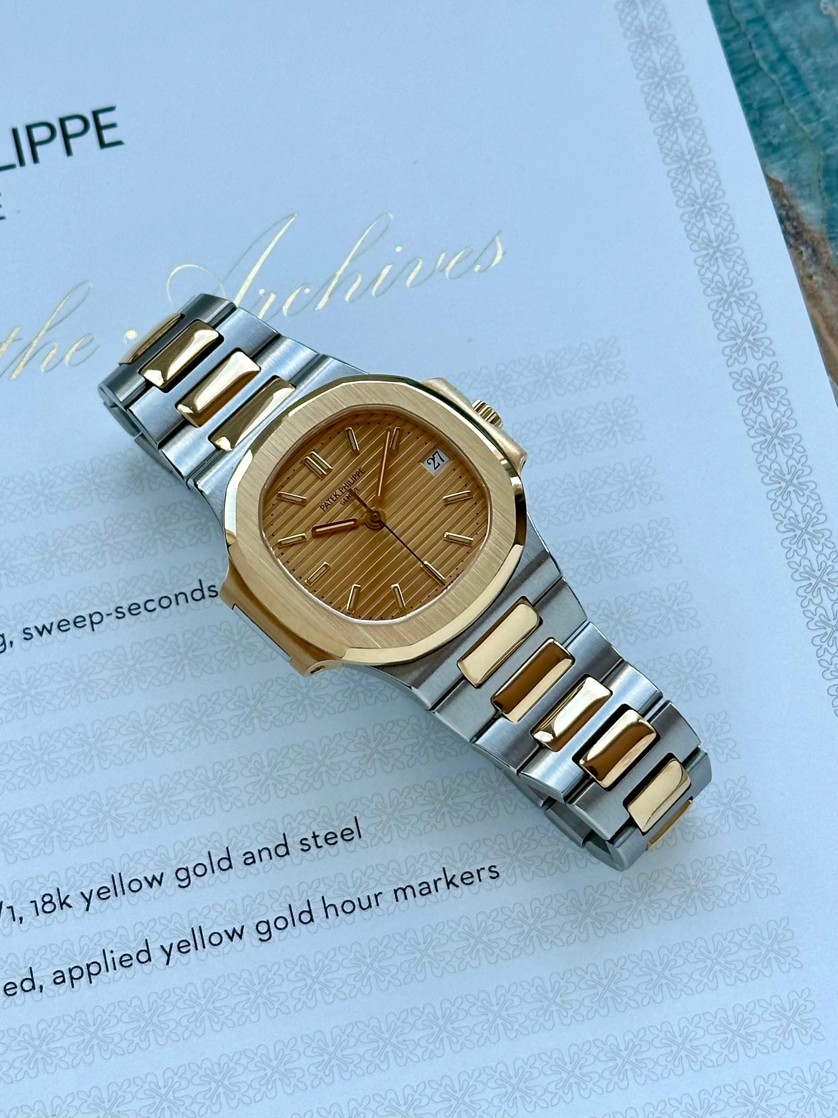 Patek Philippe Nautilus 3800 37mm Yellow gold and Stainless steel Gold 2