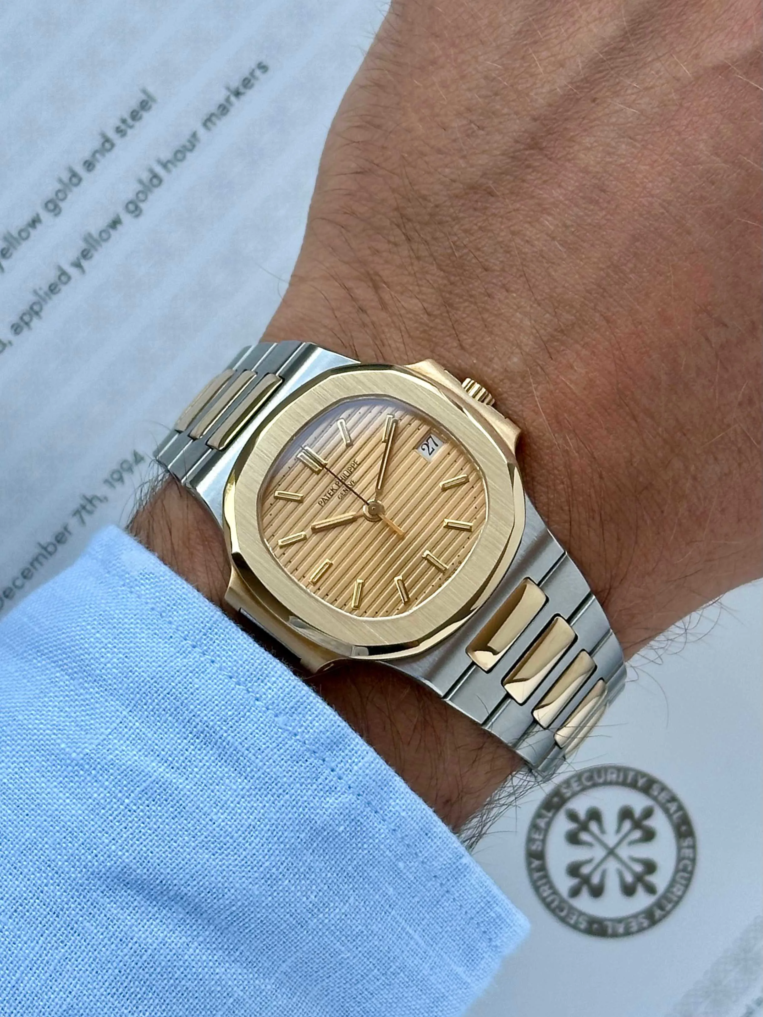 Patek Philippe Nautilus 3800 37mm Yellow gold and Stainless steel Gold 6