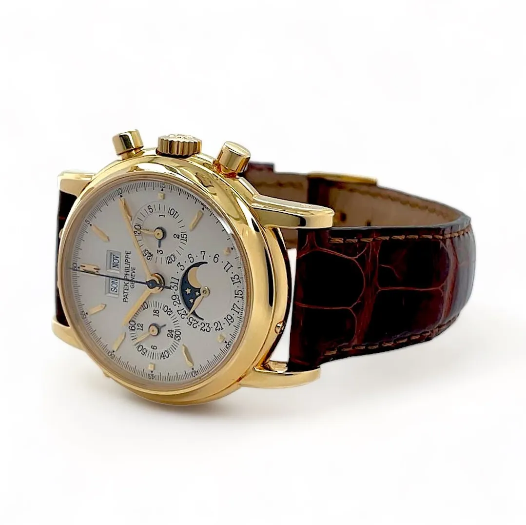 Patek Philippe Perpetual Calendar 3970EJ 3RD SERIES 36mm Yellow gold and 18k yellow gold Silver 7