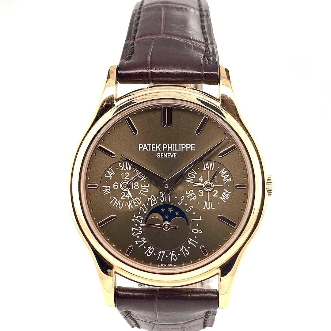 Patek Philippe Perpetual Calendar 5140R-001 37mm Rose gold and 18k rose gold Brown