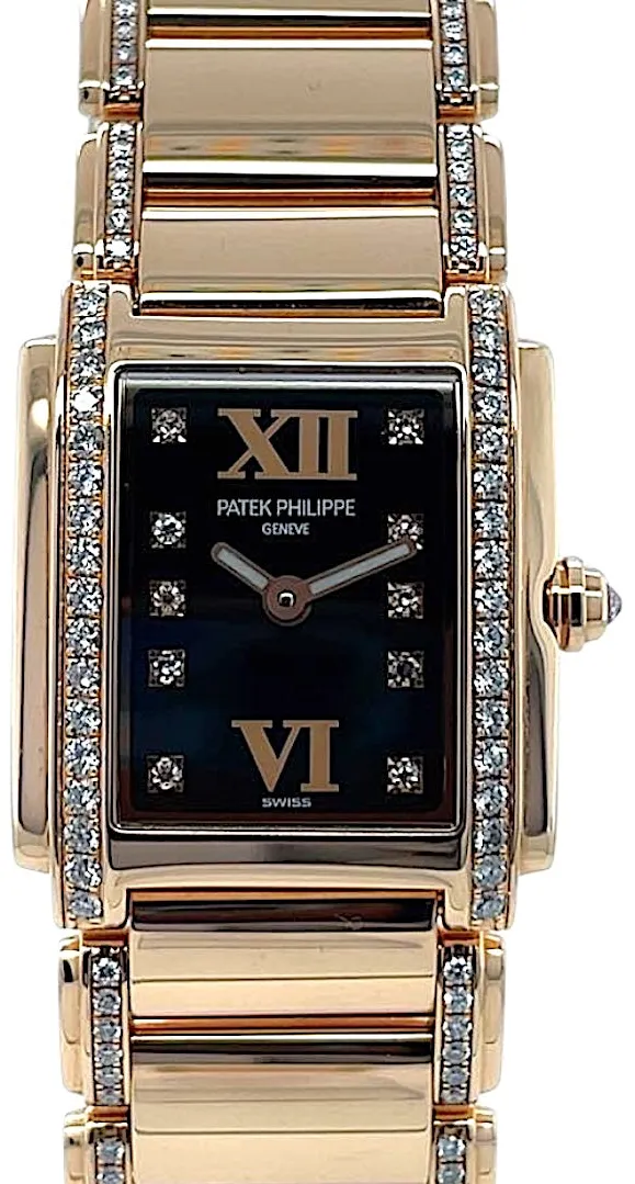 Patek Philippe Twenty~4 4908/30R-001 26.5mm Rose gold and 18k rose gold Black