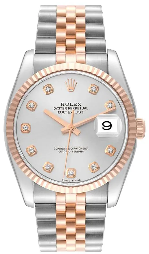 Rolex Datejust 36 116231 36mm Rose gold Silver