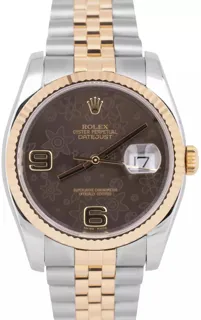 Rolex Datejust 36 116233 Yellow gold Brown