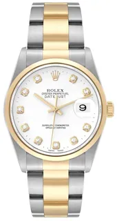 Rolex Datejust 36 16203 Yellow gold White