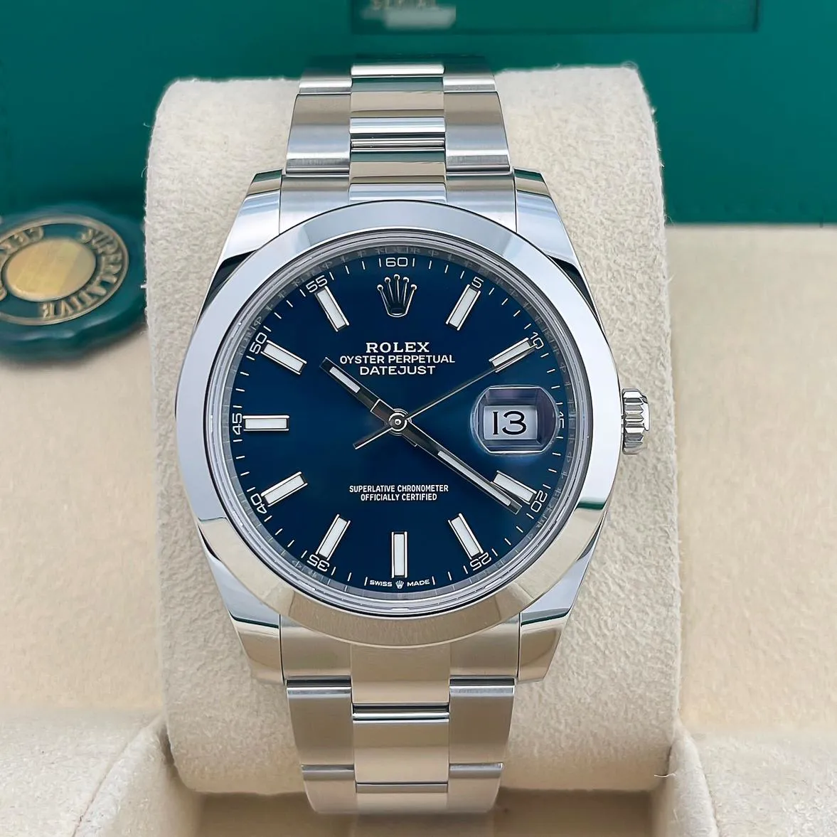 Rolex Datejust 41 126300-0001 41mm Oystersteel Blue