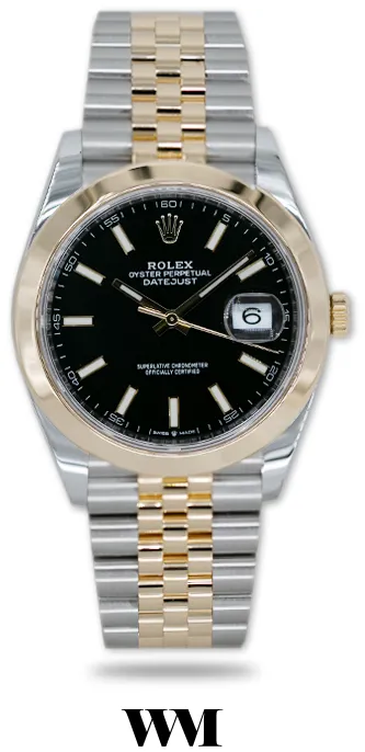 Rolex Datejust 41 126303 41mm Yellow gold and Stainless steel Black