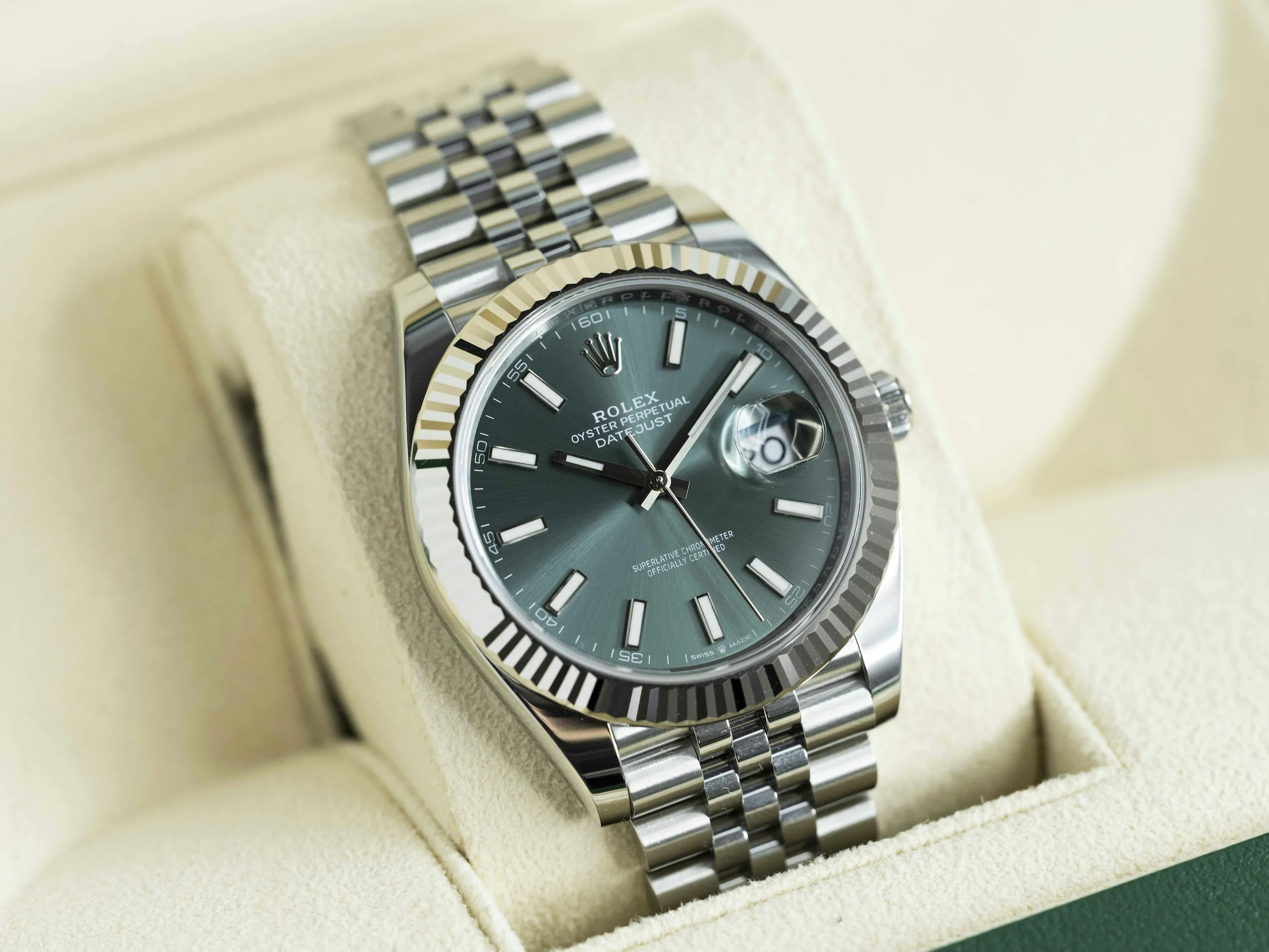 Rolex Datejust 41 126334 41mm Stainless steel Mint green 17