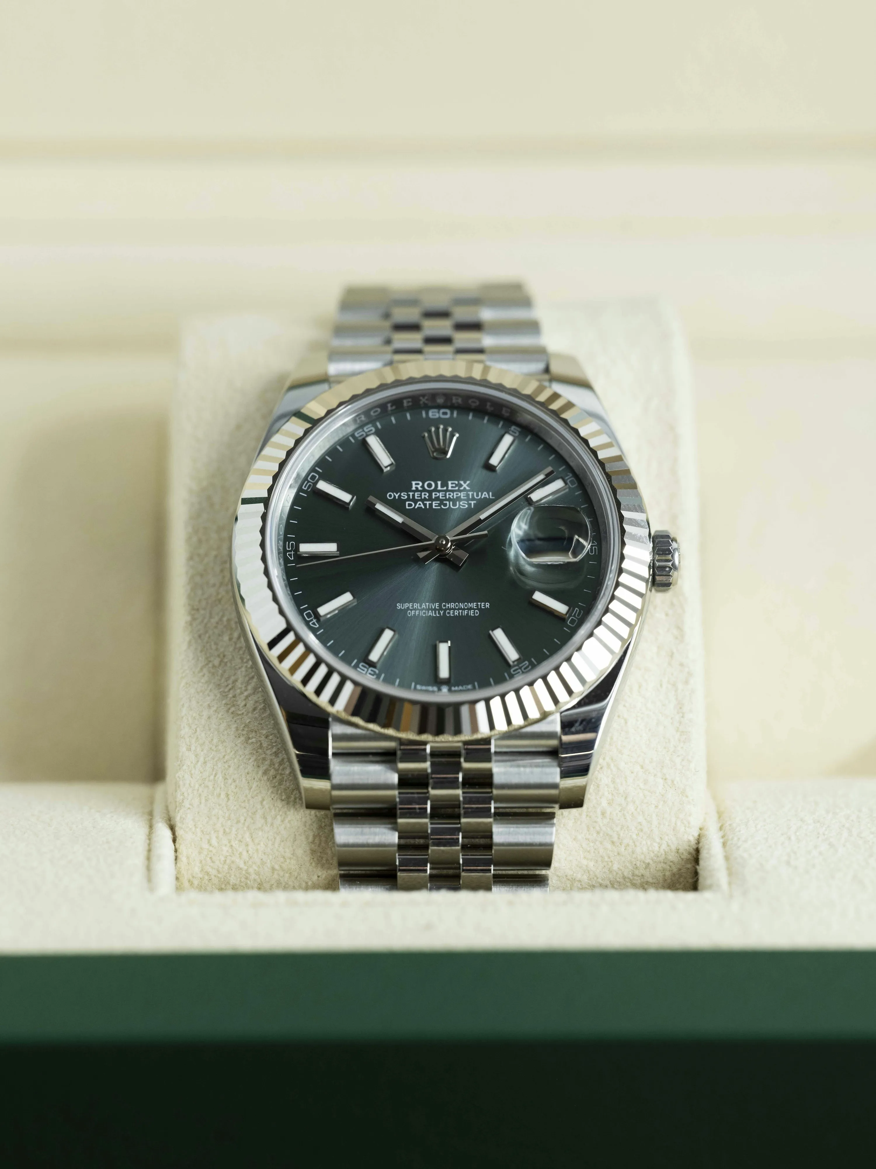 Rolex Datejust 41 126334 41mm Stainless steel Mint green 19