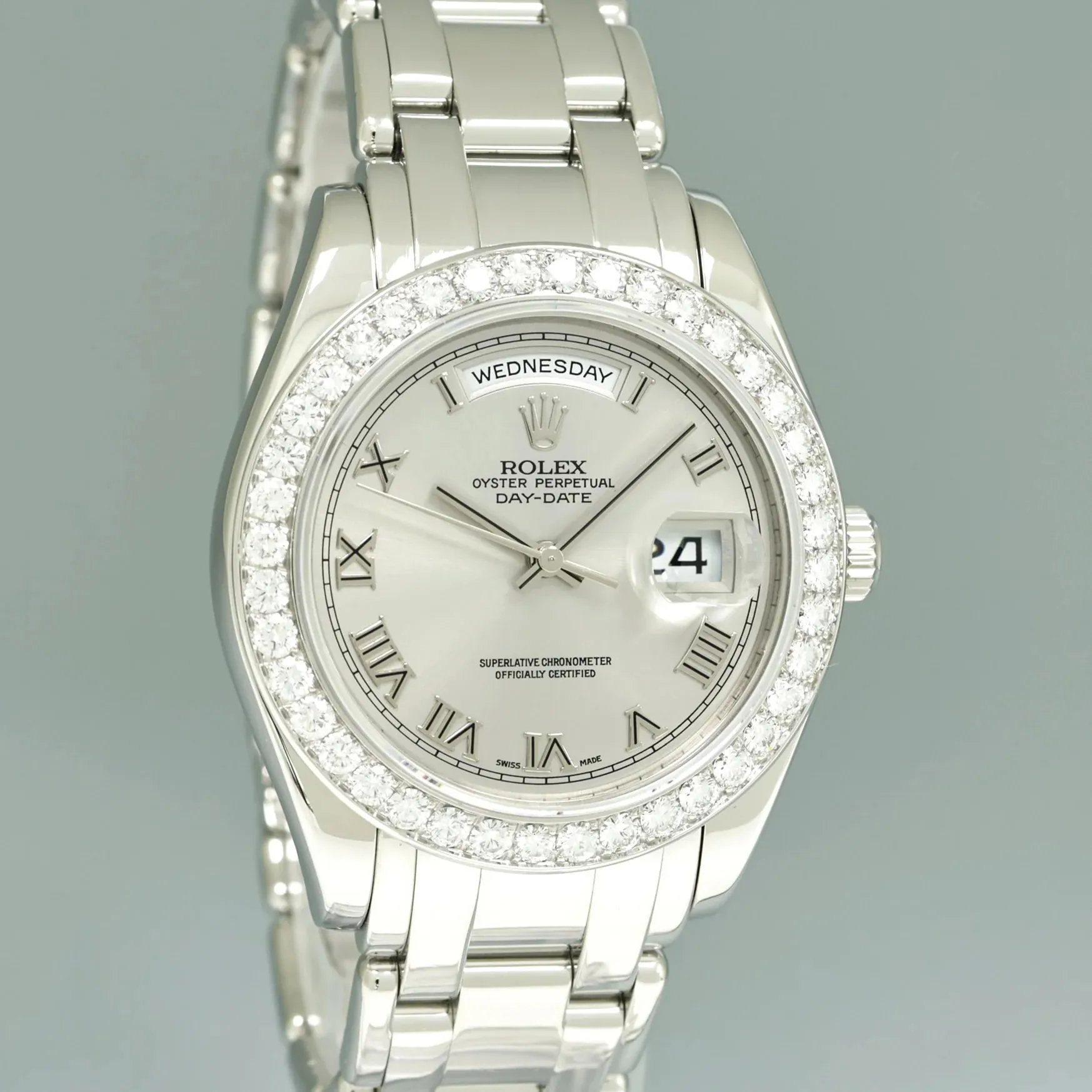 Rolex Day-Date 18946 39mm Platinum Silver 1