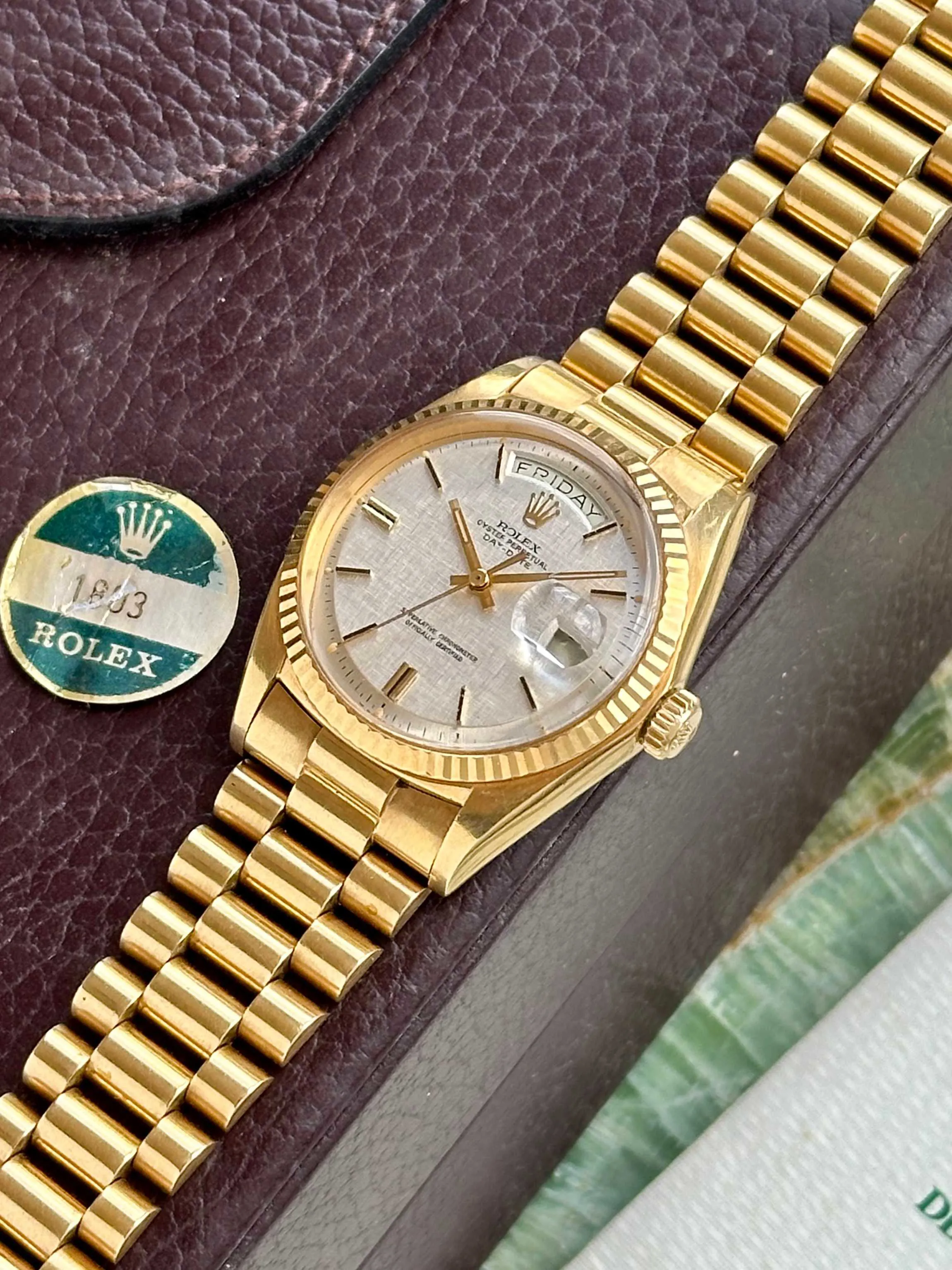 Rolex Day-Date 36 1803 36mm Yellow gold Silver 5