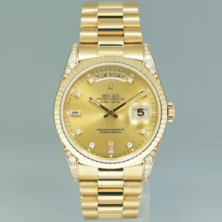 Rolex Day-Date 36 18338 Yellow gold Champagne