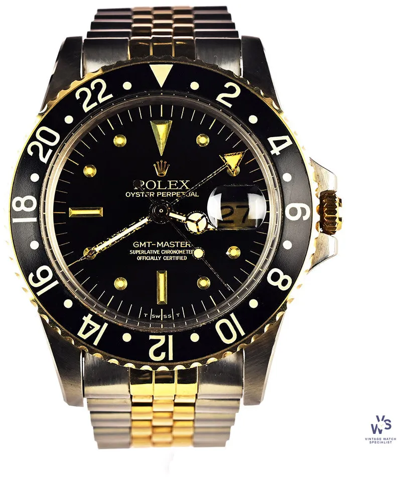 Rolex GMT-Master 1675 40mm Yellow gold and Stainless steel Black