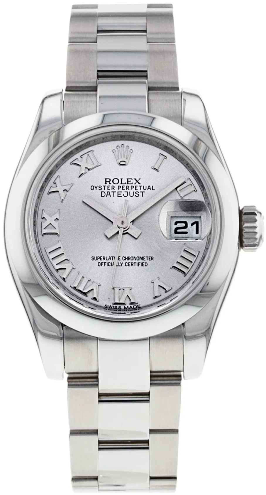 Rolex Lady-Datejust 179160 26mm Stainless steel Silver Roman Numeral