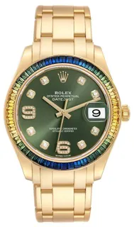 Rolex Pearlmaster 86348SABLV-0003 Yellow gold Green