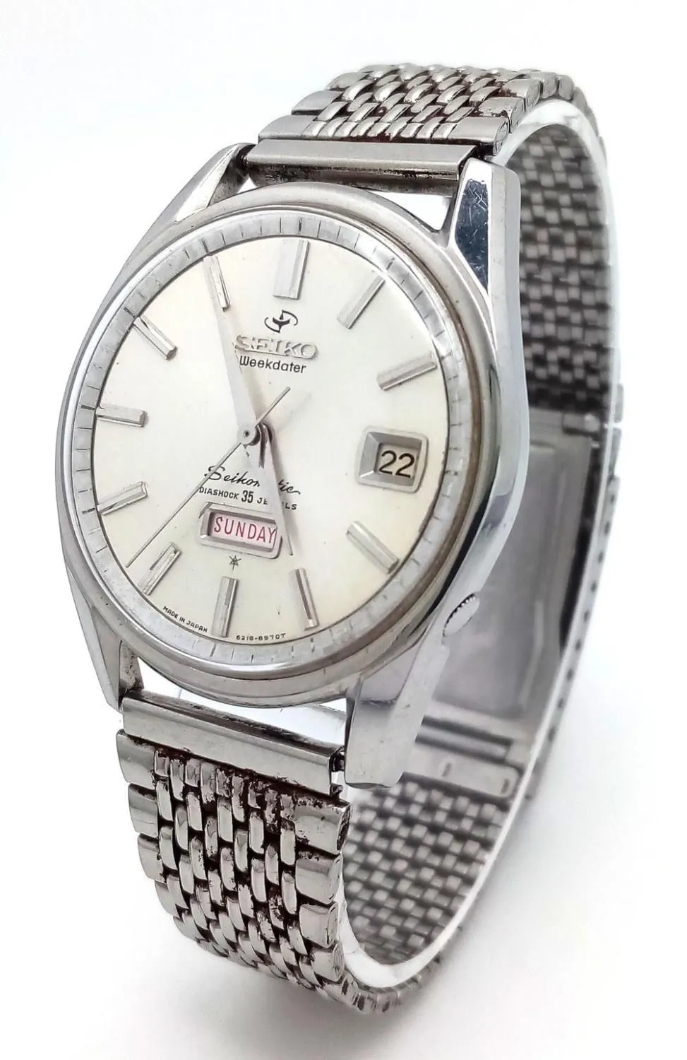 Seiko 37mm Stainless steel Silver