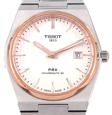 Tissot PRX T1374072103100 40mm Yellow gold and Stainless steel Silver