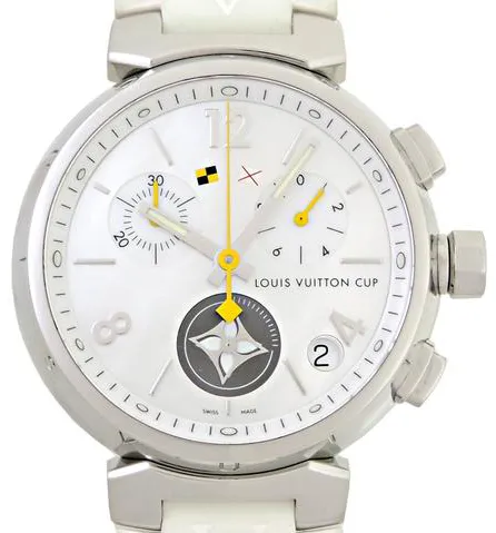 Louis Vuitton Q11BA 39mm Stainless steel Mother-of-pearl