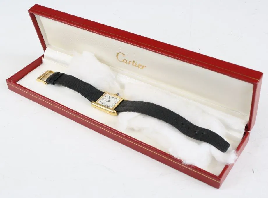 Cartier 25705 28mm Gold-plated Cream 7