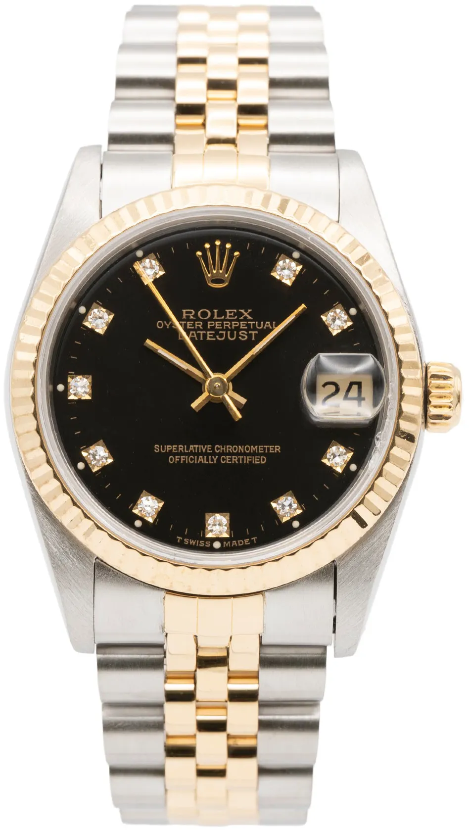 Rolex Datejust 31 68273 36mm Yellow gold and Stainless steel Black