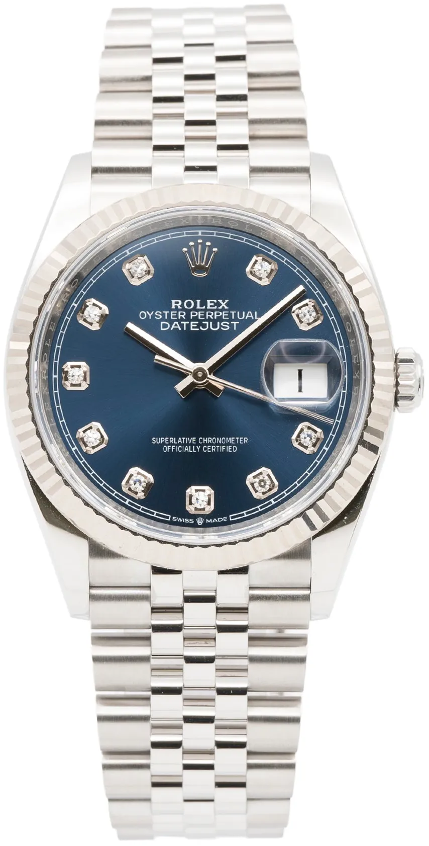 Rolex Datejust 36 126234 36mm White gold and Stainless steel Blue and Diamond