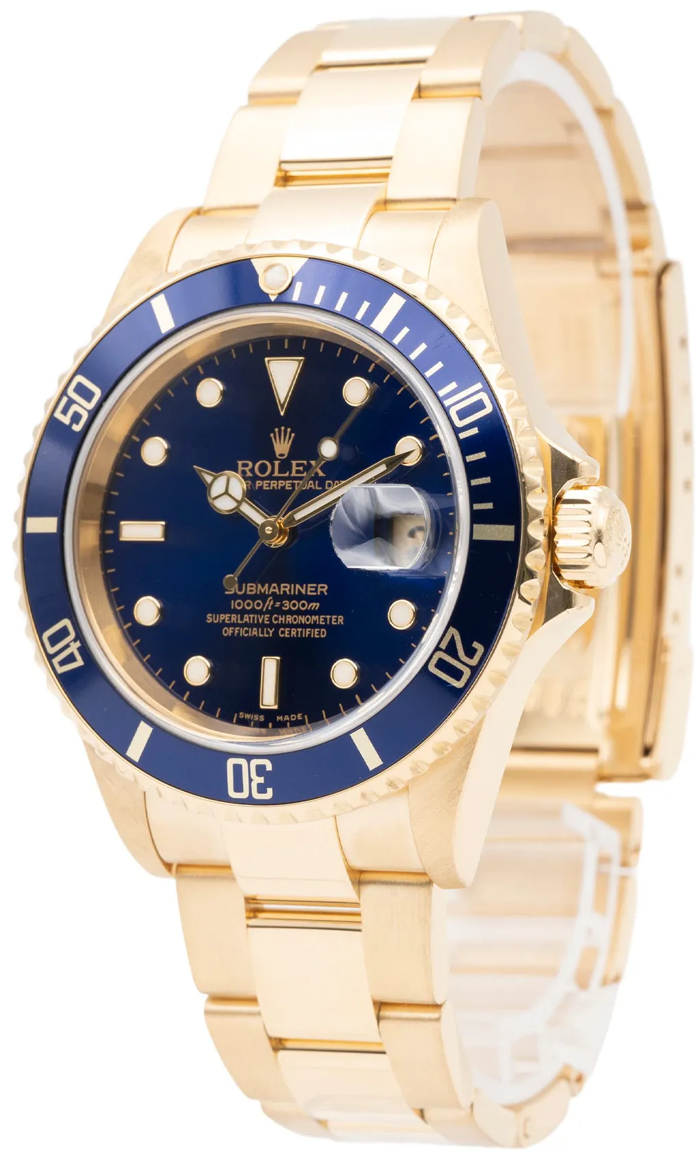 Rolex Submariner 16618LB 40mm Yellow gold Blue 1