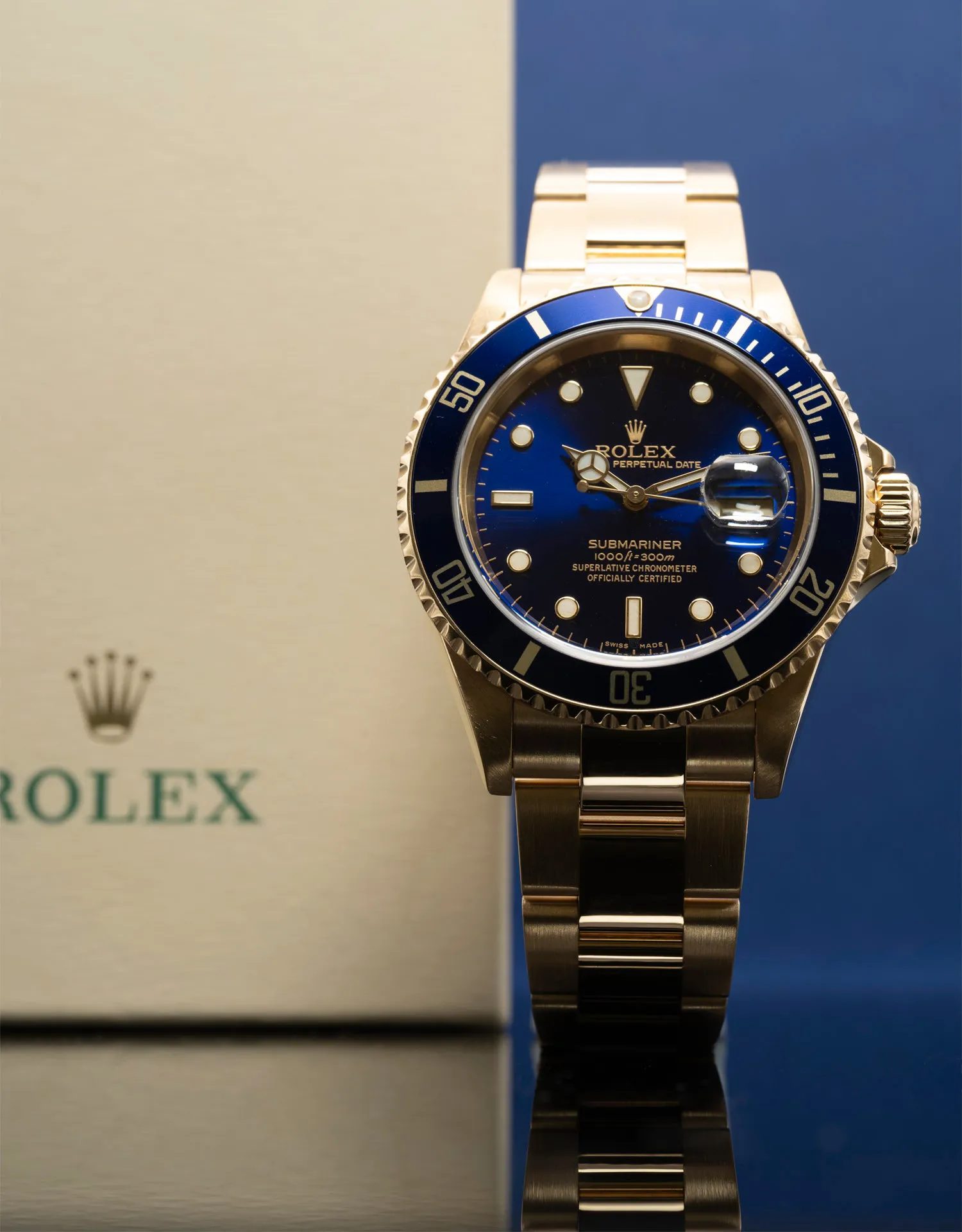 Rolex Submariner 16618LB 40mm Yellow gold Blue 5