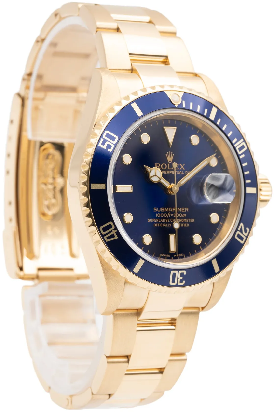 Rolex Submariner 16618LB 40mm Yellow gold Blue 6